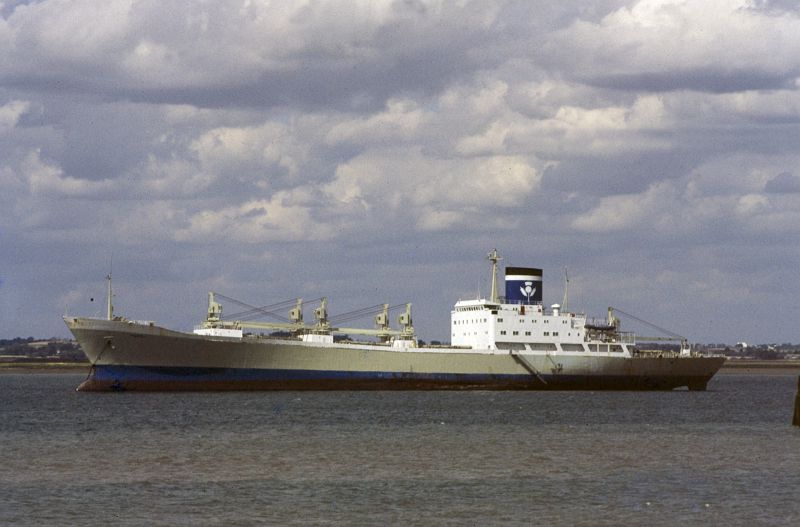 PERTH laid up in the River Blackwater Date: 25 August 1985.